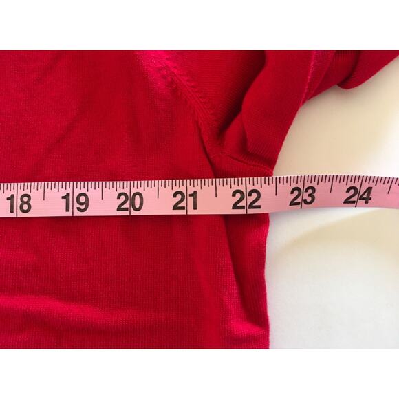 Lands’ End School Uniform Men's Performance V-neck Sweater Sz L Rich Red NWT - Picture 13 of 15